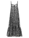Rotate Birger Christensen Rotate Light Flowy Zebra Print Maxi Dress In Multicolor