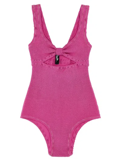 Rotate Birger Christensen X Reina Olga One-piece Swimsuit In Pink