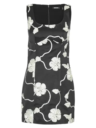 ROTATE BIRGER CHRISTENSEN ROTATE BIRGERCHRISTENSEN 3D FLOWER MINI DRESS