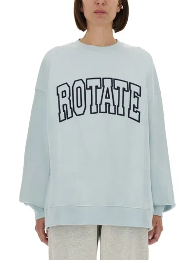 ROTATE BIRGER CHRISTENSEN ROTATE BIRGERCHRISTENSEN AZURE ORGANIC COTTON SWEATSHIRTS