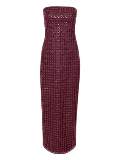 ROTATE BIRGER CHRISTENSEN ROTATE BIRGERCHRISTENSEN BEADED MAXI TUBE DRESS