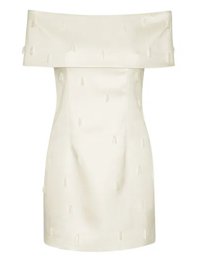 Rotate Birger Christensen Rotate Birgerchristensen Beaded Mini Dress In White