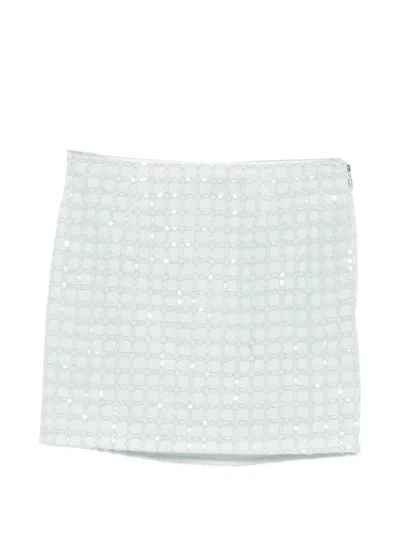 Rotate Birger Christensen Rotate Birgerchristensen Beaded Mini Skirt In Gray