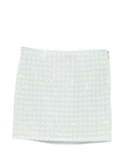 Rotate Birger Christensen Rotate Birgerchristensen Beaded Mini Skirt In White