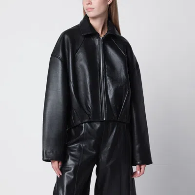 Rotate Birger Christensen Rotate Birgerchristensen Black Cropped Leather Jacket