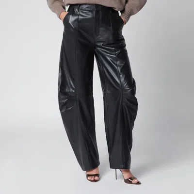 Rotate Birger Christensen Rotate Birgerchristensen Black Lamb Leather Cargo Trousers
