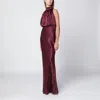 Rotate Birger Christensen Rotate Birgerchristensen Sleeveless Silk Dress In Burgundy