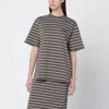 Rotate Birger Christensen Rotate Birgerchristensen Brown Striped Oversized Tshirt In Multi