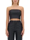 Rotate Birger Christensen Rotate Structured Strapless Crop Top