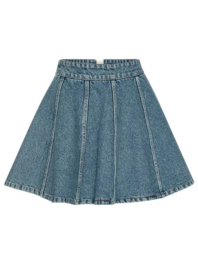 ROTATE BIRGER CHRISTENSEN ROTATE BIRGERCHRISTENSEN DENIM MINI SKIRT