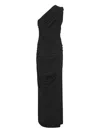 Rotate Birger Christensen Rotate Birgerchristensen Draped One-shoulder Dress In Black