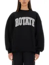 Rotate Birger Christensen Rotate Birgerchristensen Felpa Con Logo In Black