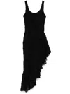 Rotate Birger Christensen Rotate Birgerchristensen Floral Mesh Ruffle Dress In Black