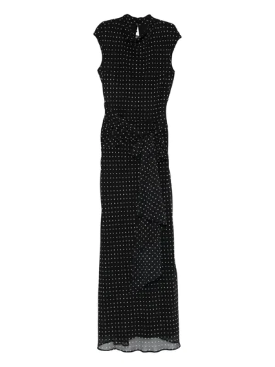 Rotate Birger Christensen Rotate Birgerchristensen Floral-dot Long Dress In Multi