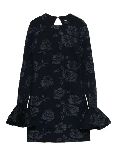 Rotate Birger Christensen Rotate Birgerchristensen Floral-motif Mini Dress In Black