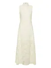 Rotate Birger Christensen Rotate Birgerchristensen Flower Mesh Maxi Dress In Neutral