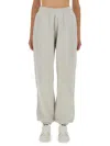 Rotate Birger Christensen Trousers With Elastic Waistband And Side Pockets In Gray