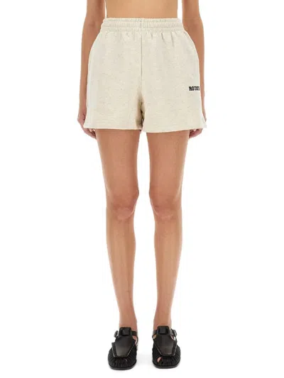 Rotate Birger Christensen Rotate Birgerchristensen Grey Organic Cotton Shorts In Neutral