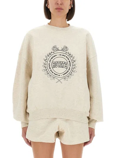 ROTATE BIRGER CHRISTENSEN ROTATE BIRGERCHRISTENSEN GREY ORGANIC COTTON SWEATSHIRTS