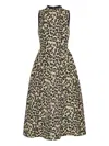 Rotate Birger Christensen Rotate Birgerchristensen Jacquard Midi Dress In Animal Print