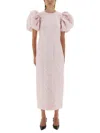 Rotate Birger Christensen Rotate Birgerchristensen Jacquard Midi Dress In Pink