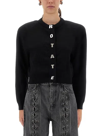 Rotate Birger Christensen Rotate Birgerchristensen Knitted Cardigan In Black