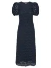 Rotate Birger Christensen Rotate Birgerchristensen Lace Dress With Puff Sleeves In Blue