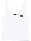 Rotate Birger Christensen Rotate Birgerchristensen Logo Tank Top In White