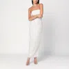 Rotate Birger Christensen Long Cream-colored Dress With Sequins In White