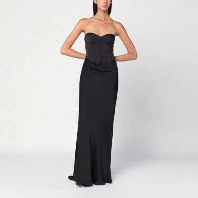 ROTATE BIRGER CHRISTENSEN ROTATE BIRGERCHRISTENSEN  LONG DRESS WITH BLACK CORSET