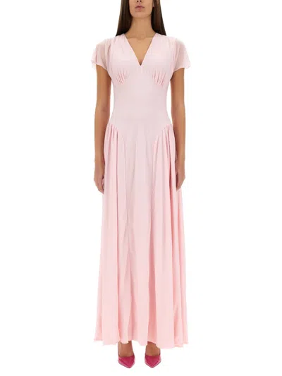 ROTATE BIRGER CHRISTENSEN ROTATE BIRGERCHRISTENSEN LONG DRESS WITH DRAPE