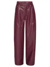 Rotate Birger Christensen Rotate Birgerchristensen Mid Waisted Trousers In Burgundy
