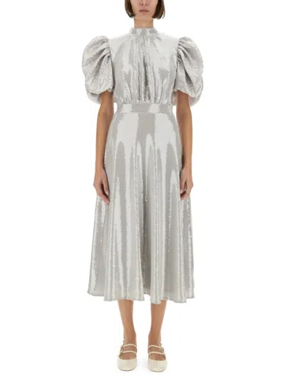 Rotate Birger Christensen Rotate Birgerchristensen Midi Dress With Sequins In Gray