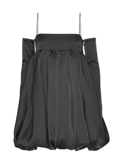 Rotate Birger Christensen Rotate Birgerchristensen Mini Bubble Dress In Gray