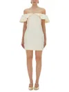 Rotate Birger Christensen Rotate Birgerchristensen Mini Dress With Bare Shoulders In White