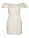 Rotate Birger Christensen Rotate Birgerchristensen Mini Dress With Bare Shoulders In White