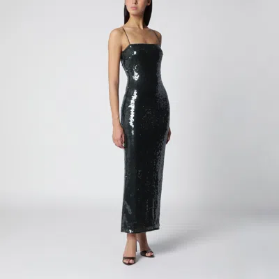 Rotate Birger Christensen Rotate Birgerchristensen Olive Black Sequined Maxi Dress