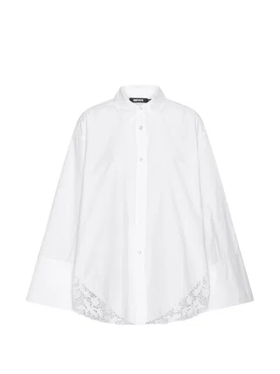 Rotate Birger Christensen Rotate Birgerchristensen Oversized Shirt In White