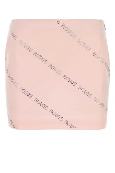 Rotate Birger Christensen Rotate Birgerchristensen Pastel Pink Poplin Mini Skirt