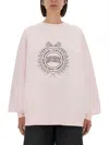 Rotate Birger Christensen Sweatshirt With Logo In Pink
