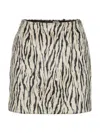 Rotate Birger Christensen Rotate Animal Print Textured Skirt With Form-fitting Design In Animal Print
