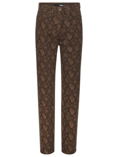 Rotate Birger Christensen Rotate Birgerchristensen Printed Jeans In Brown