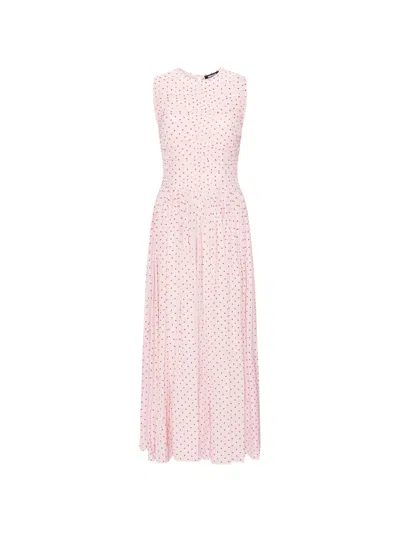 Rotate Birger Christensen Rotate Birgerchristensen Ruched Maxi Dress In Pink