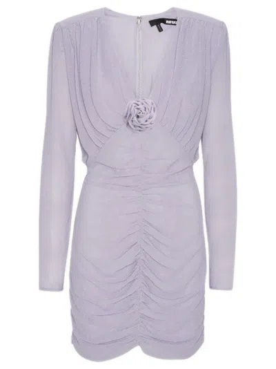 Rotate Birger Christensen Rotate Birgerchristensen Ruffled Crepe Mini Dress In Purple