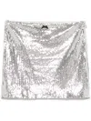 Rotate Birger Christensen Rotate Birgerchristensen Sequin Mini Skirt Silver In Gray
