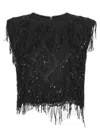Rotate Birger Christensen Rotate Birgerchristensen Sequinds Sleeveless Top In Black