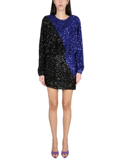 Rotate Birger Christensen Rotate Birgerchristensen Sequined Dress In Blue