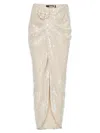Rotate Birger Christensen Rotate Birgerchristensen Sequins Knot Skirt In Neutral
