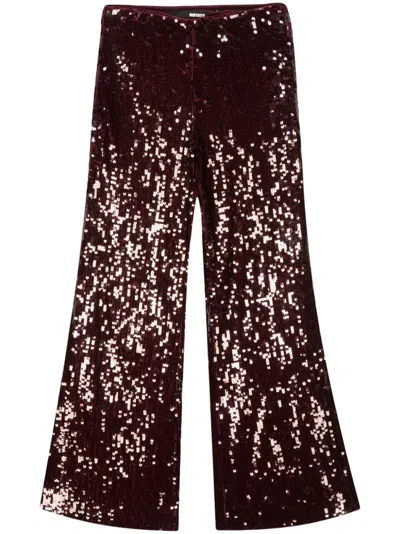 ROTATE BIRGER CHRISTENSEN ROTATE BIRGERCHRISTENSEN SEQUINS LOW WAIST PANTS