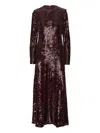 Rotate Birger Christensen Rotate Birgerchristensen Sequins Maxi Dress In Brown